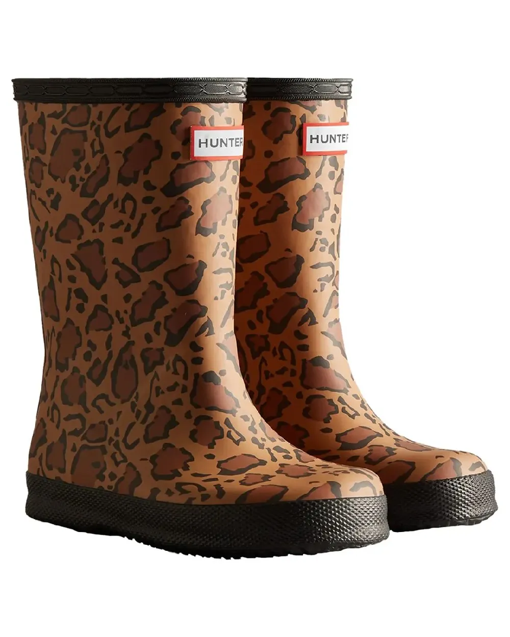 Hunter Big Kids Original Leopard Print Wellington Boots
