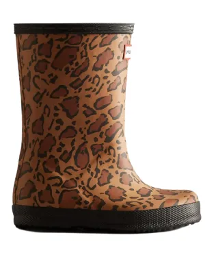 Hunter Big Kids Original Leopard Print Wellington Boots