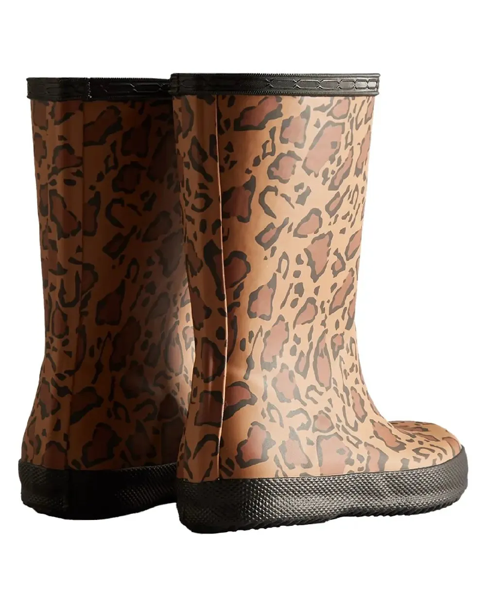 Hunter Big Kids Original Leopard Print Wellington Boots
