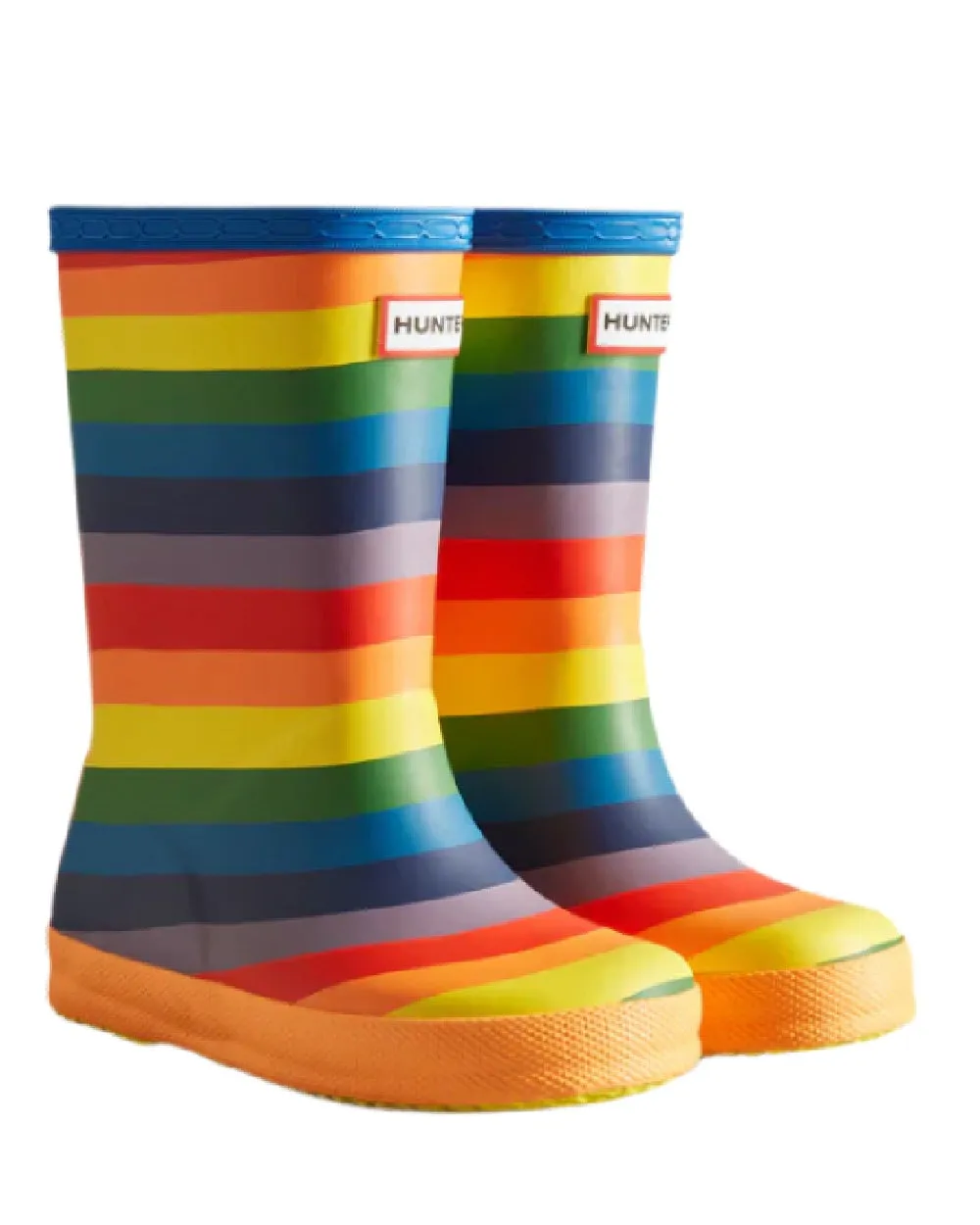 Hunter Kids First Classic Rainbow Print Wellington Boots