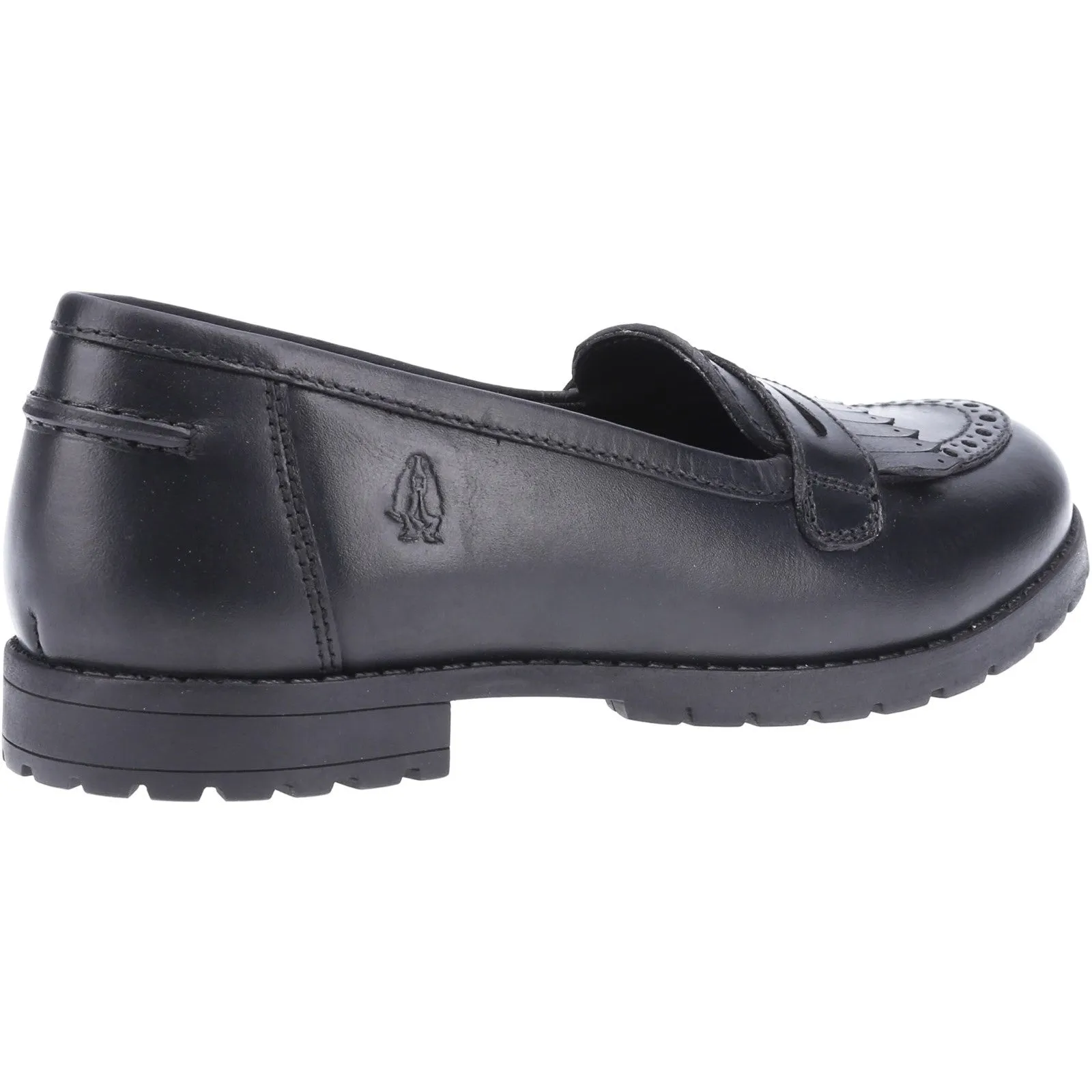 Hush Puppies Girls Emer Leather School Shoes - Black