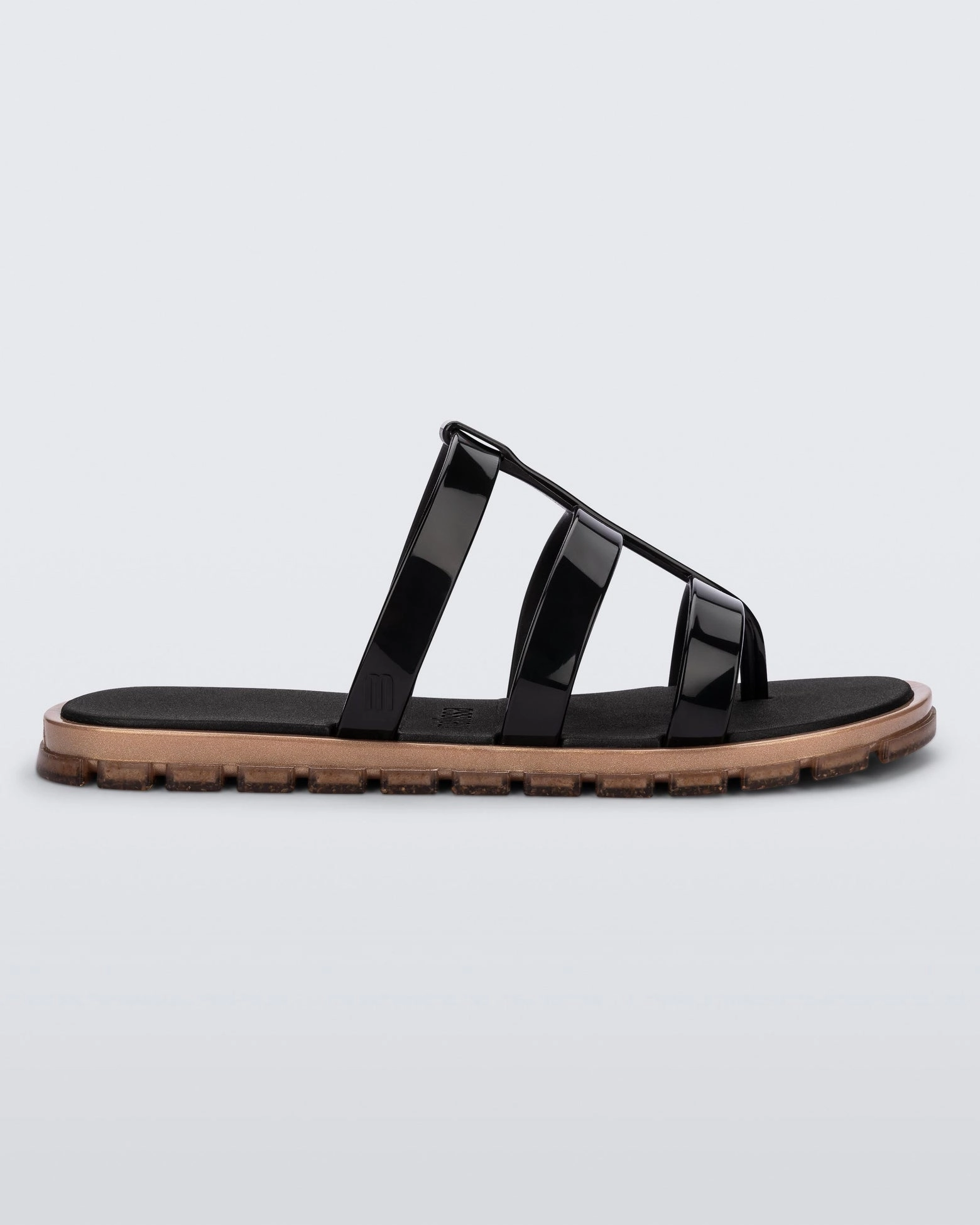 Ventilated Mesh Upper Path Slide - Black/Gold