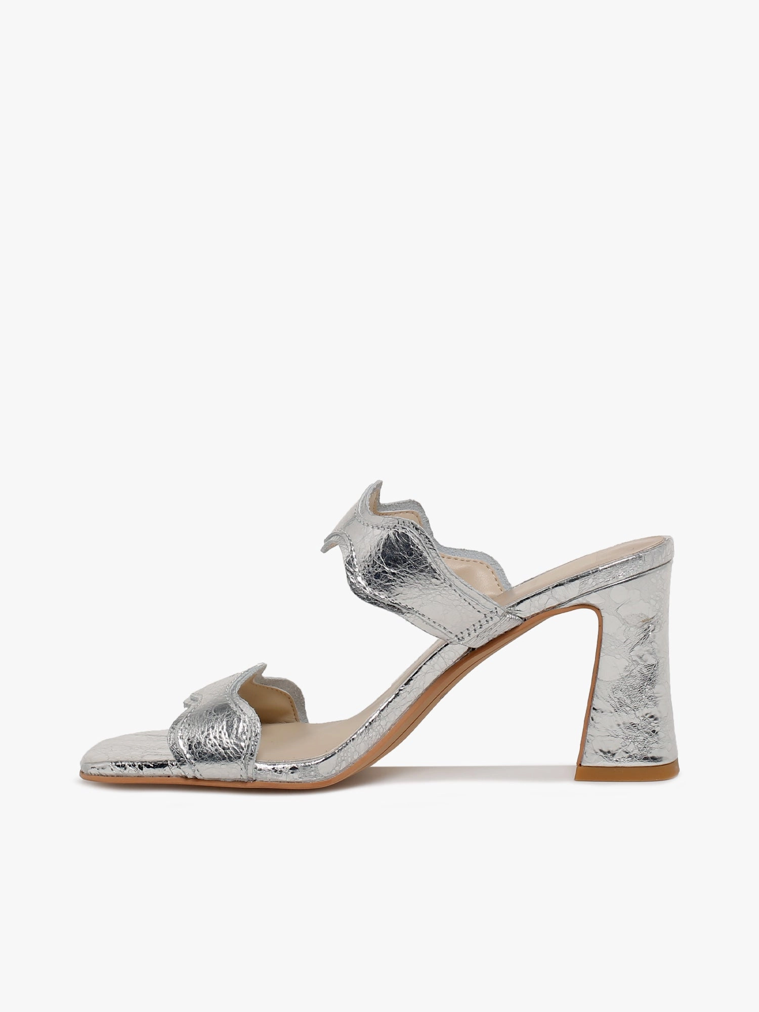 Ilva Mid Silver Distressed Leather All-day Casual Footwear Durable Material