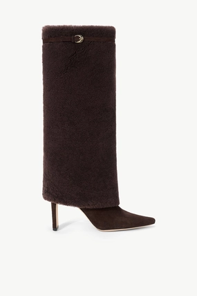 Impact Fit WALLY FOLDOVER HIGH HEEL BOOT | ESPRESSO SHEARLING WALLY FOLDOVER HIGH HEEL BOOT | ESPRESSO SHEARLING Urban Sleek