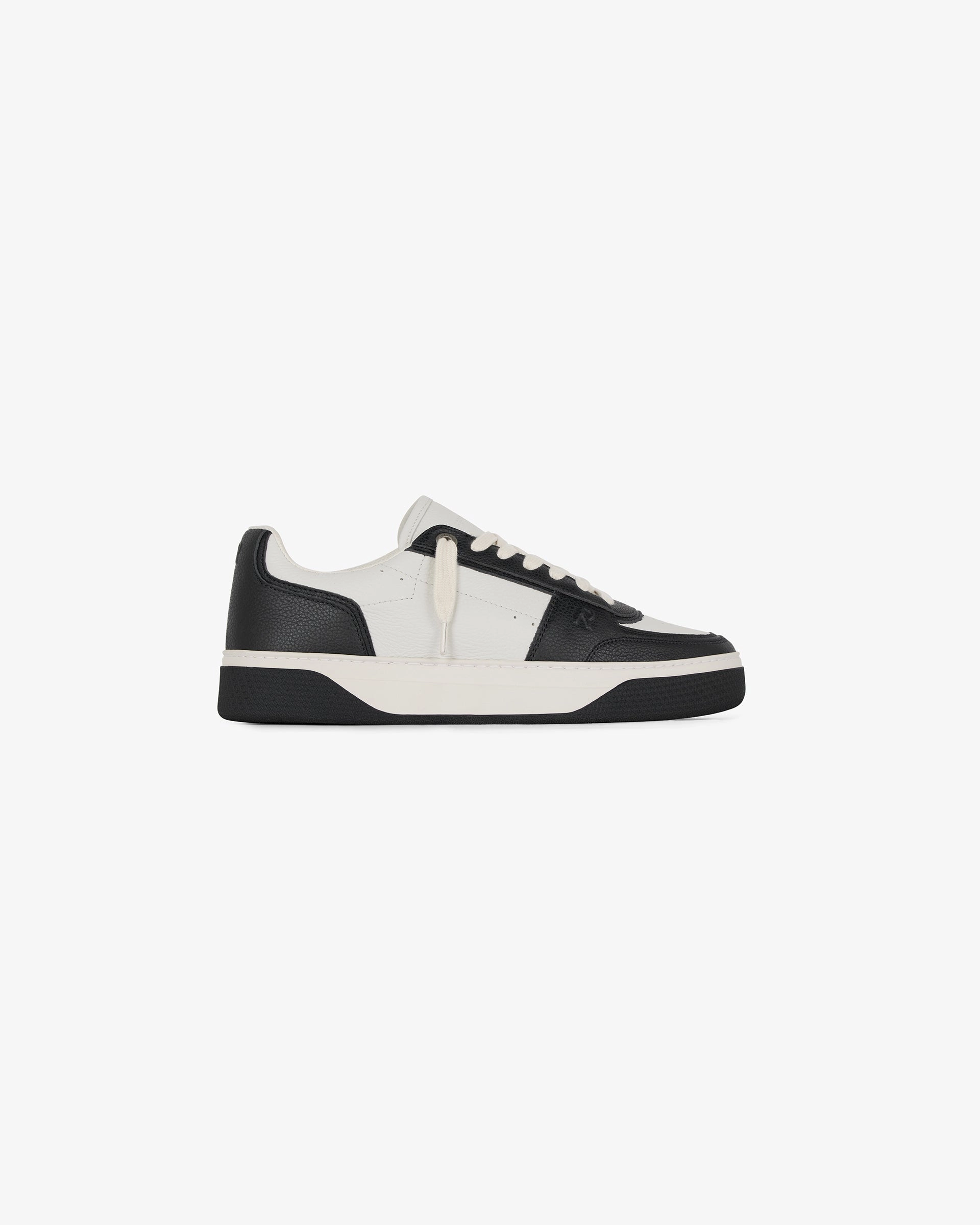 Initial Sneaker - Leather - Black Vintage White Torsional Stability Frame