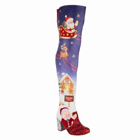 Ink Print Silent Night City Glam Casual Heels Silent Night