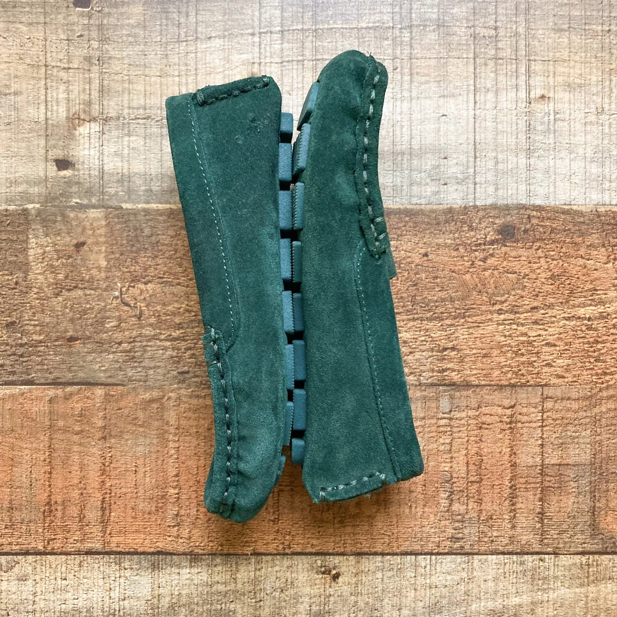 Janie & Jack Green Suede Loafers- Size 10 (Brand New Condition)