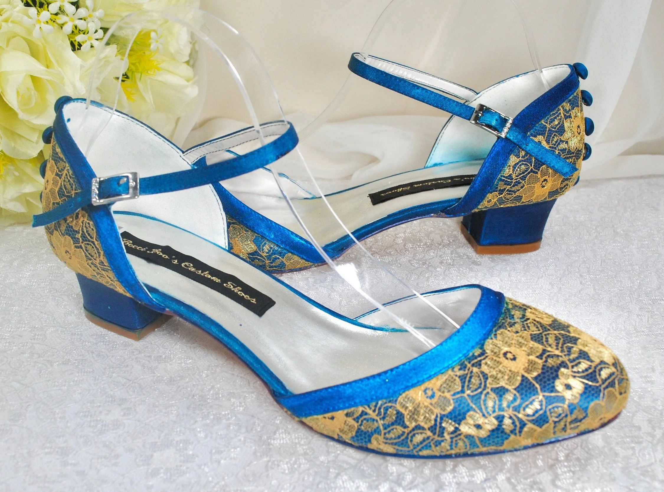 'Jewel Tone' Lace Shoes