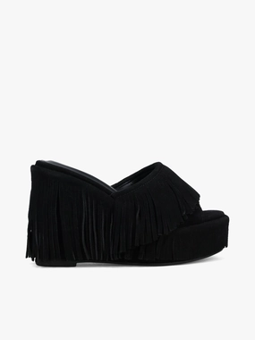 Kaia Black Suede Strappy Luxe Heels Kaia Black Suede Soft Step