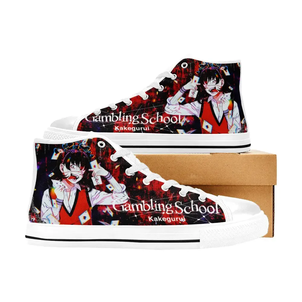 Kakegurui Compulsive Gambler Midari Ikishima Shoes High Top Sneakers for Kids and Adults