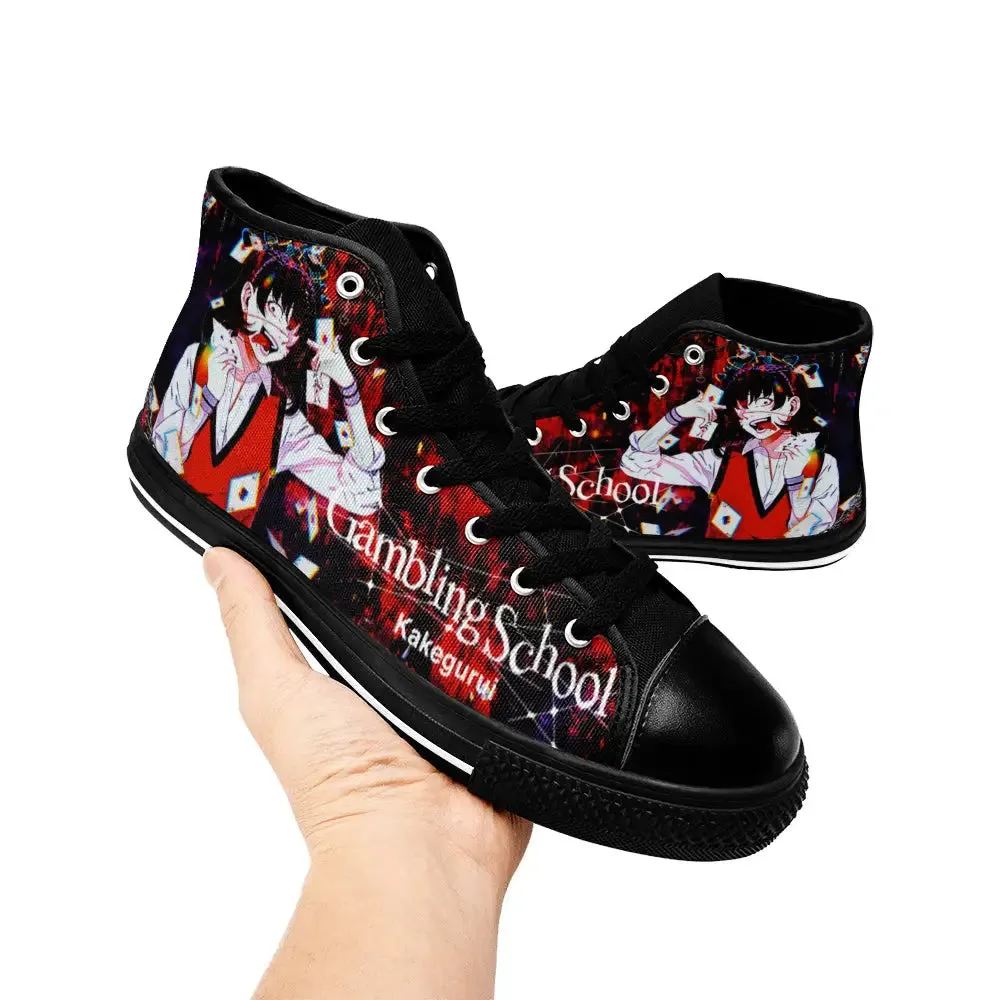 Kakegurui Compulsive Gambler Midari Ikishima Shoes High Top Sneakers for Kids and Adults