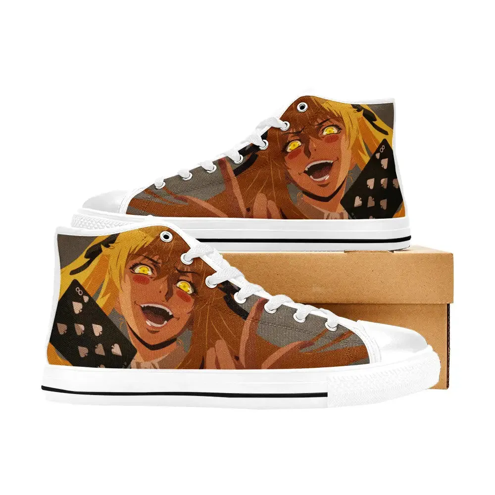 Kakegurui Compulsive Gambler Saotome Mary Shoes High Top Sneakers for Kids and Adults