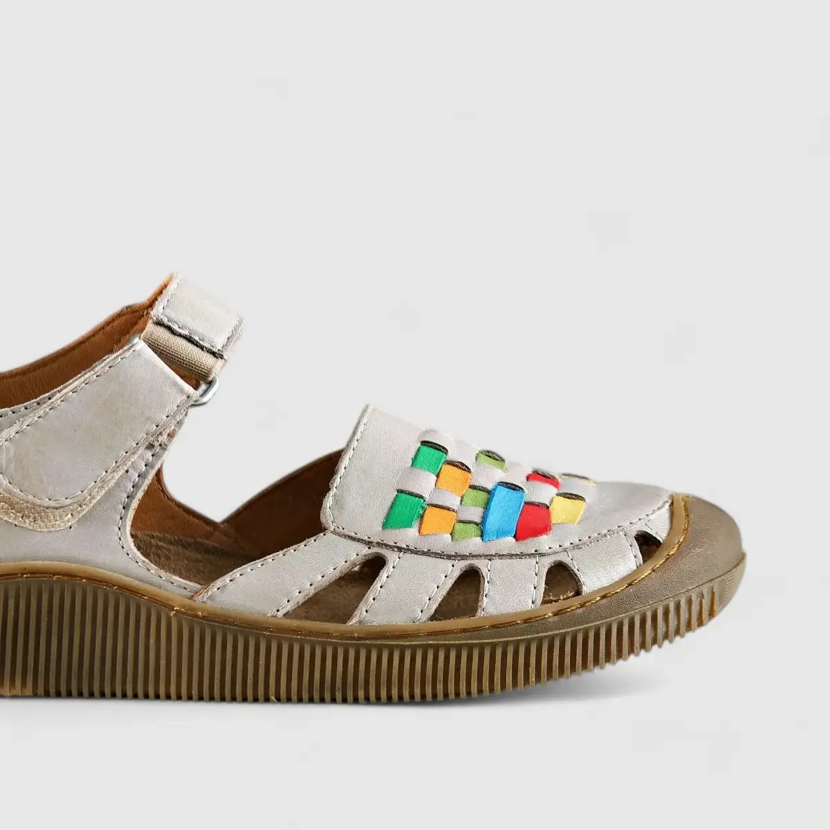 Karyoka Comfort Leather Fisherman Sandal 6717 Beige Multi