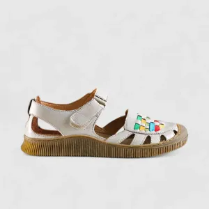 Karyoka Comfort Leather Fisherman Sandal 6717 Beige Multi
