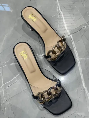 Katie Transparent Chained Heels