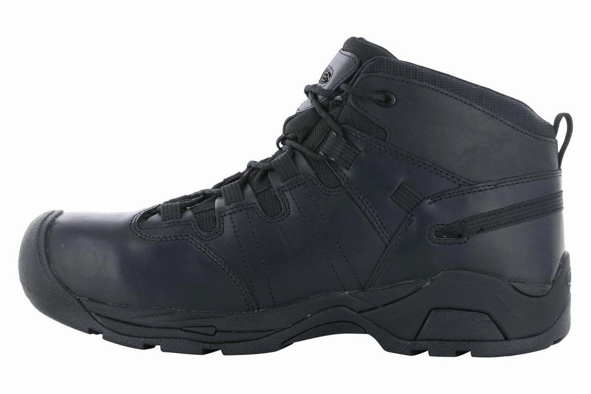 Safety Fit Shoes Waterproof Cushion Keen Utility Detroit XT Mid WP Composite Toe Boot Black