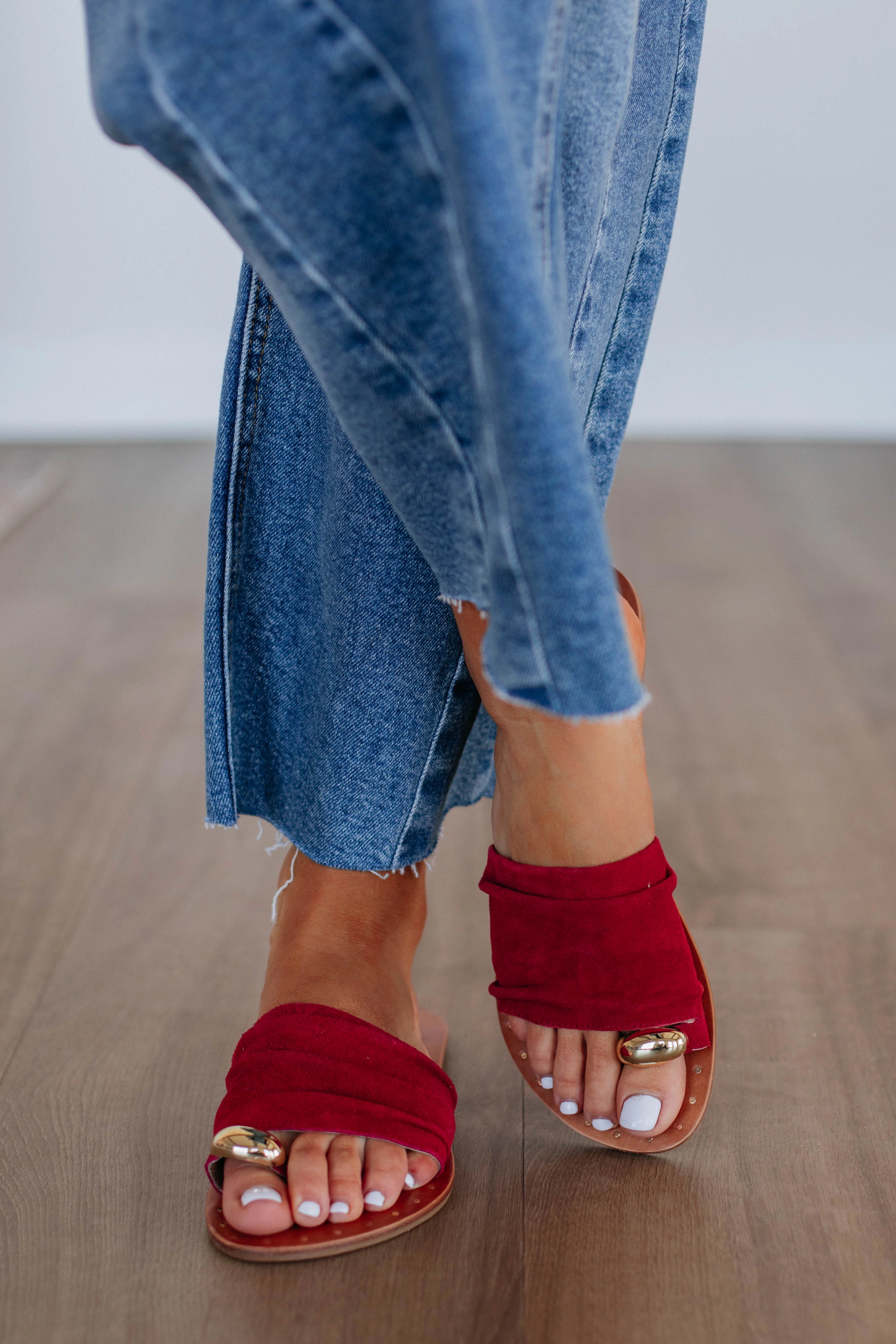 Dream Path Mom Fit Keep It Current Sandals - Sangria