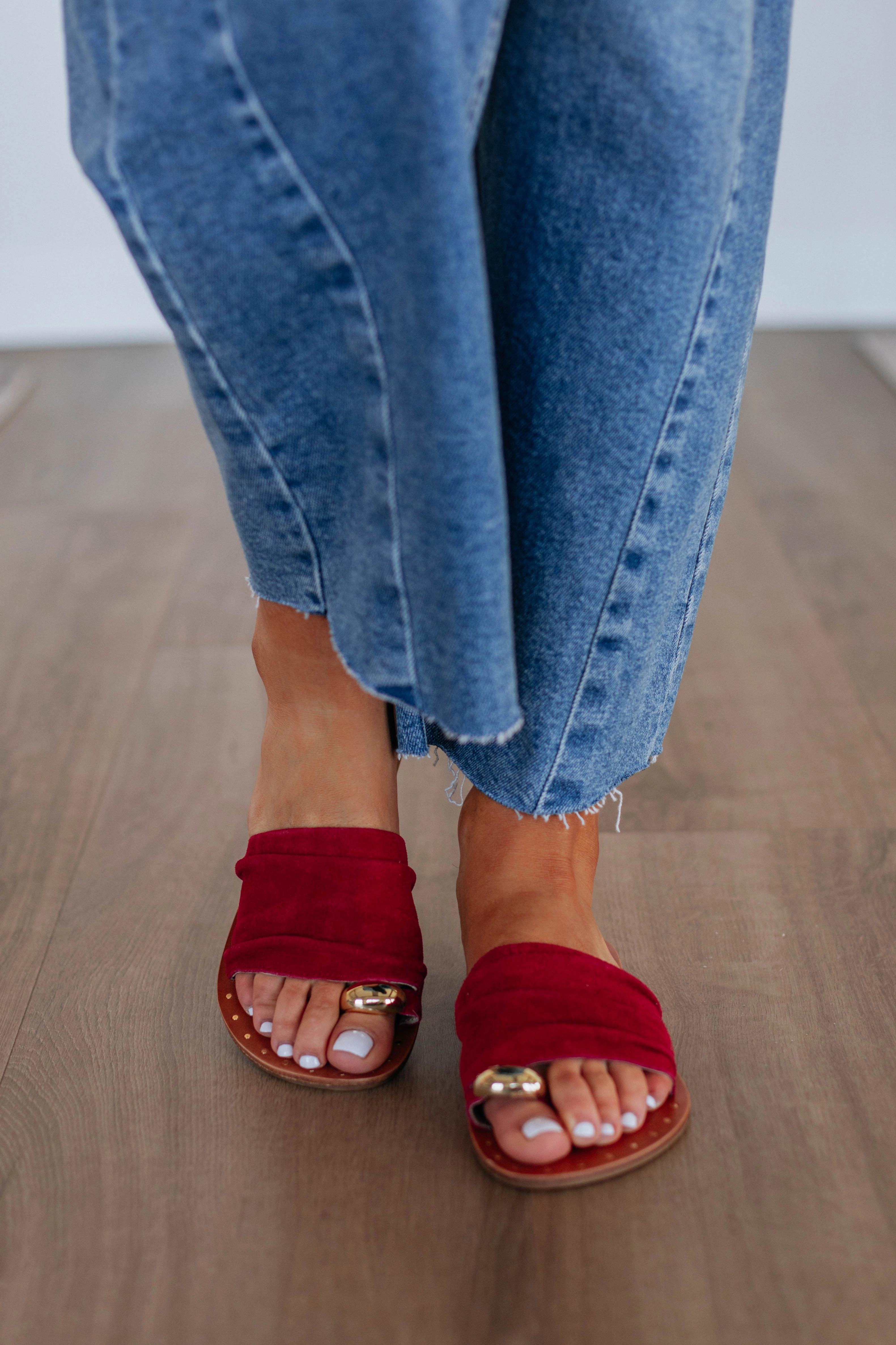 Keep It Current Sandals - Sangria Linen Air Knitted Warm