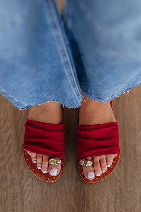 Keep It Current Sandals - Sangria Waterproof Form Proprietary Cushion System Handcrafted Detailing Keep It Current Sandals - Sangria