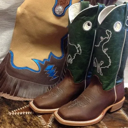 Kids cowboy Boots - Olathe Crazy Cat Square Toe - OK35