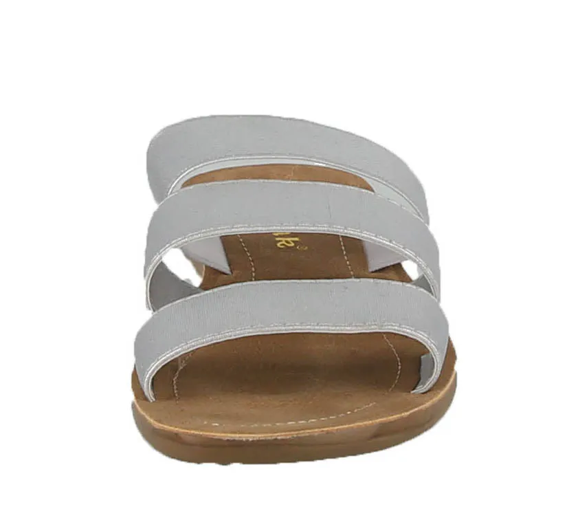 KID'S SHOES SILVER FABRIC SANDALS REFORM-21K
