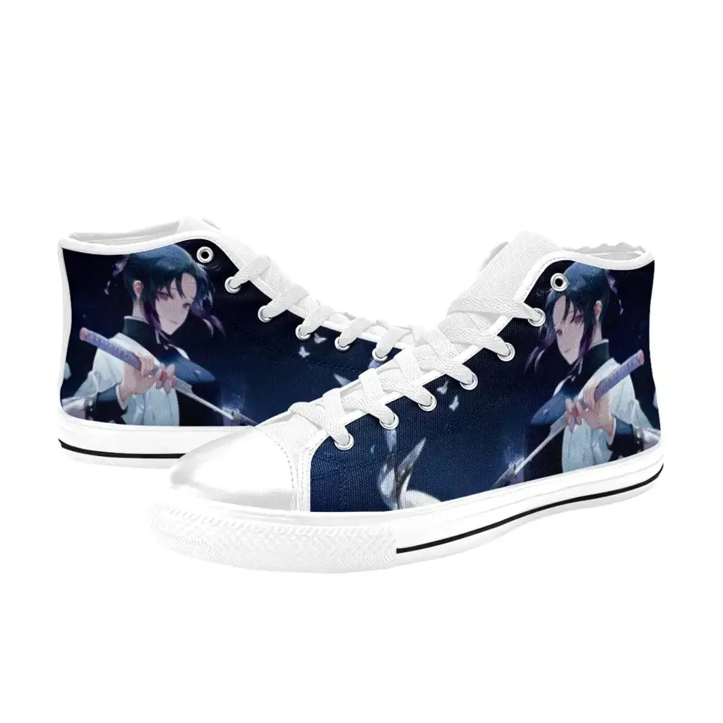 Kimetsu no yaiba Demon Slayer Shinobu Kocho Shoes High Top Sneakers for Kids and Adults