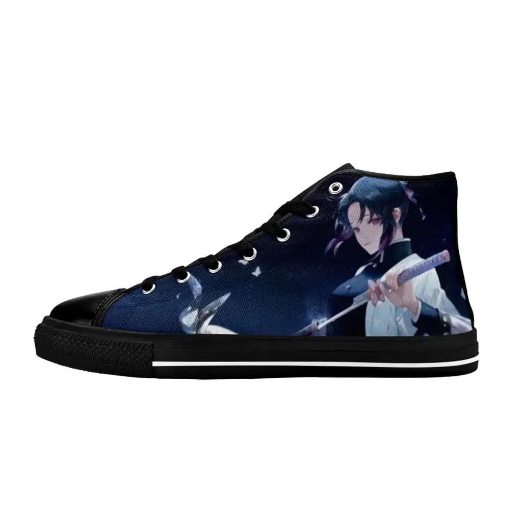 Kimetsu no yaiba Demon Slayer Shinobu Kocho Shoes High Top Sneakers for Kids and Adults