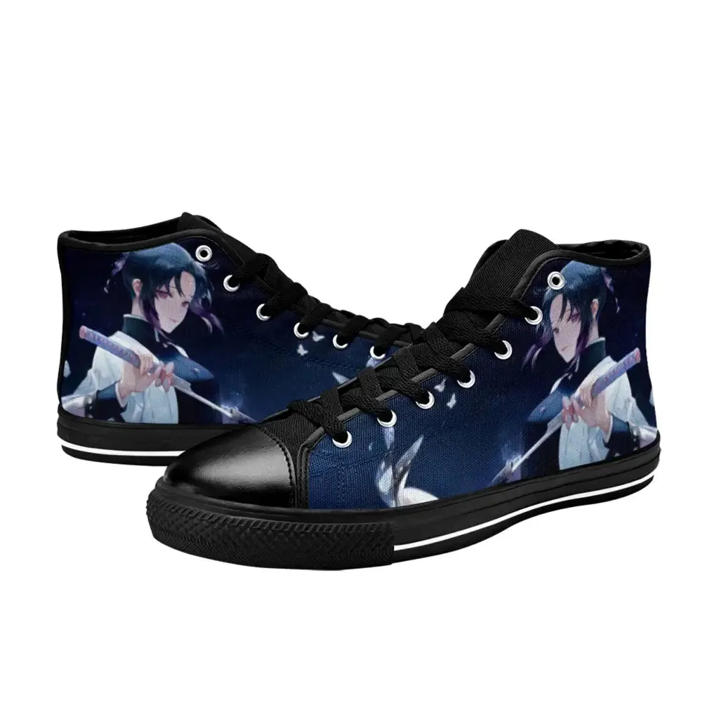 Kimetsu no yaiba Demon Slayer Shinobu Kocho Shoes High Top Sneakers for Kids and Adults