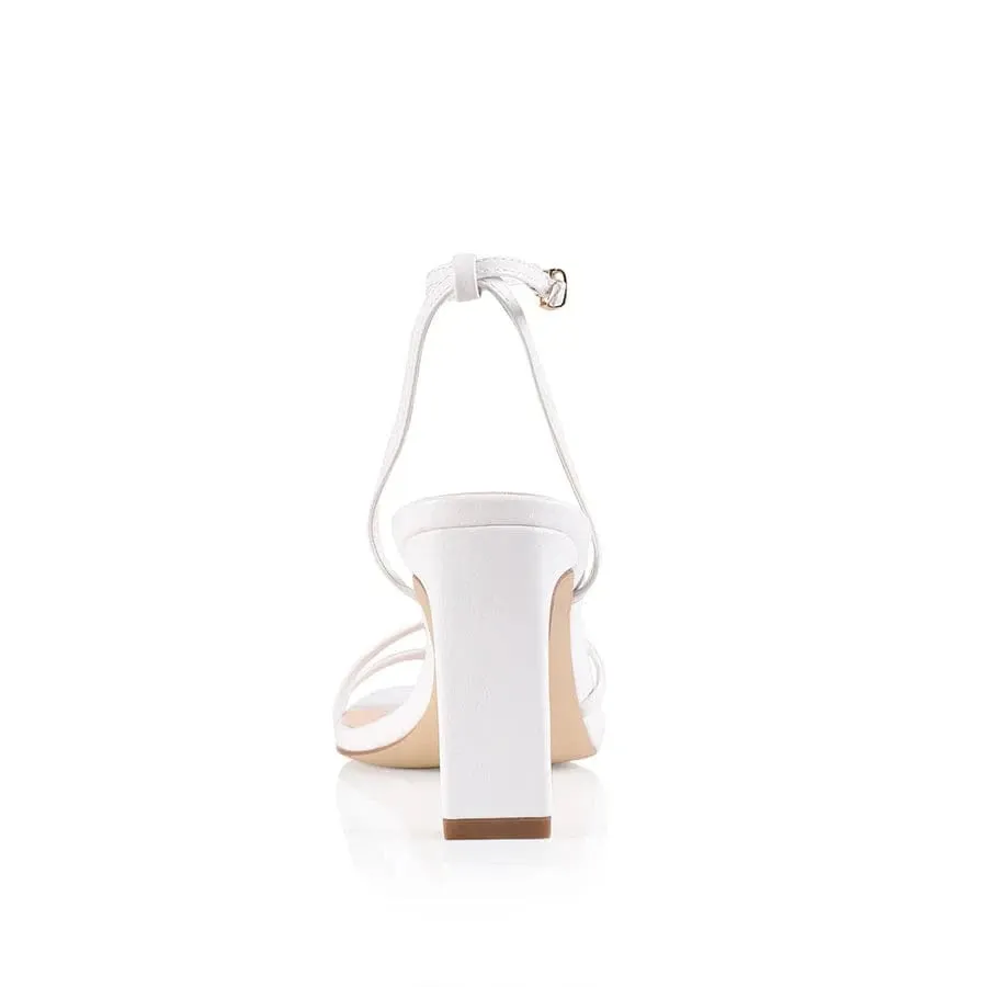 Kimmy Slim Strappy Heel White