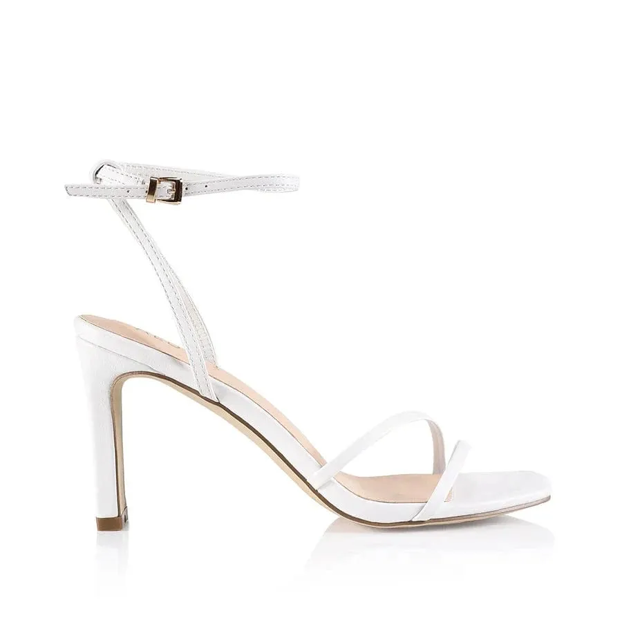 Kimmy Slim Strappy Heel White