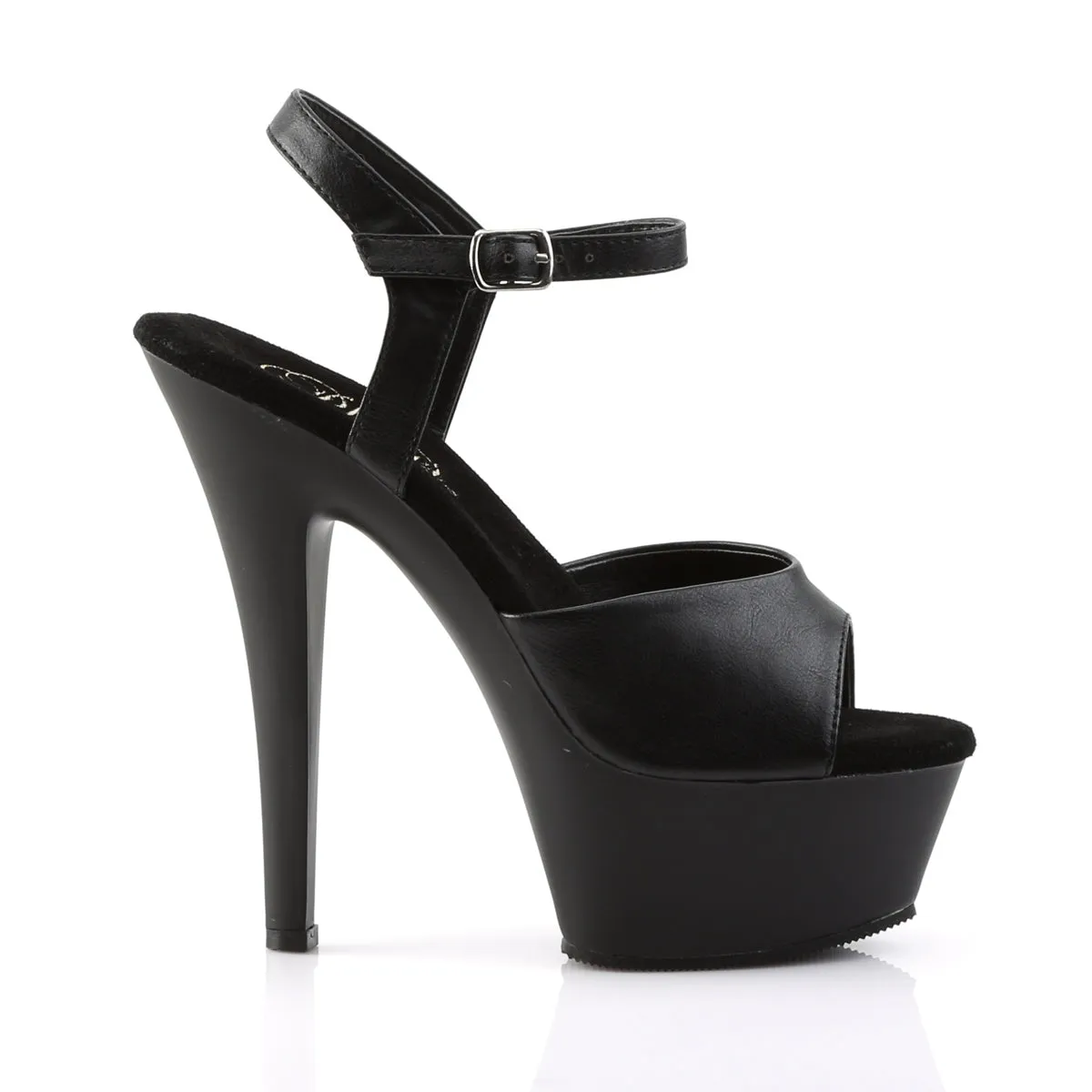 KISS-209 Pleaser Black Faux Leather Sexy Platform Shoes (Pole Dancing Heels)