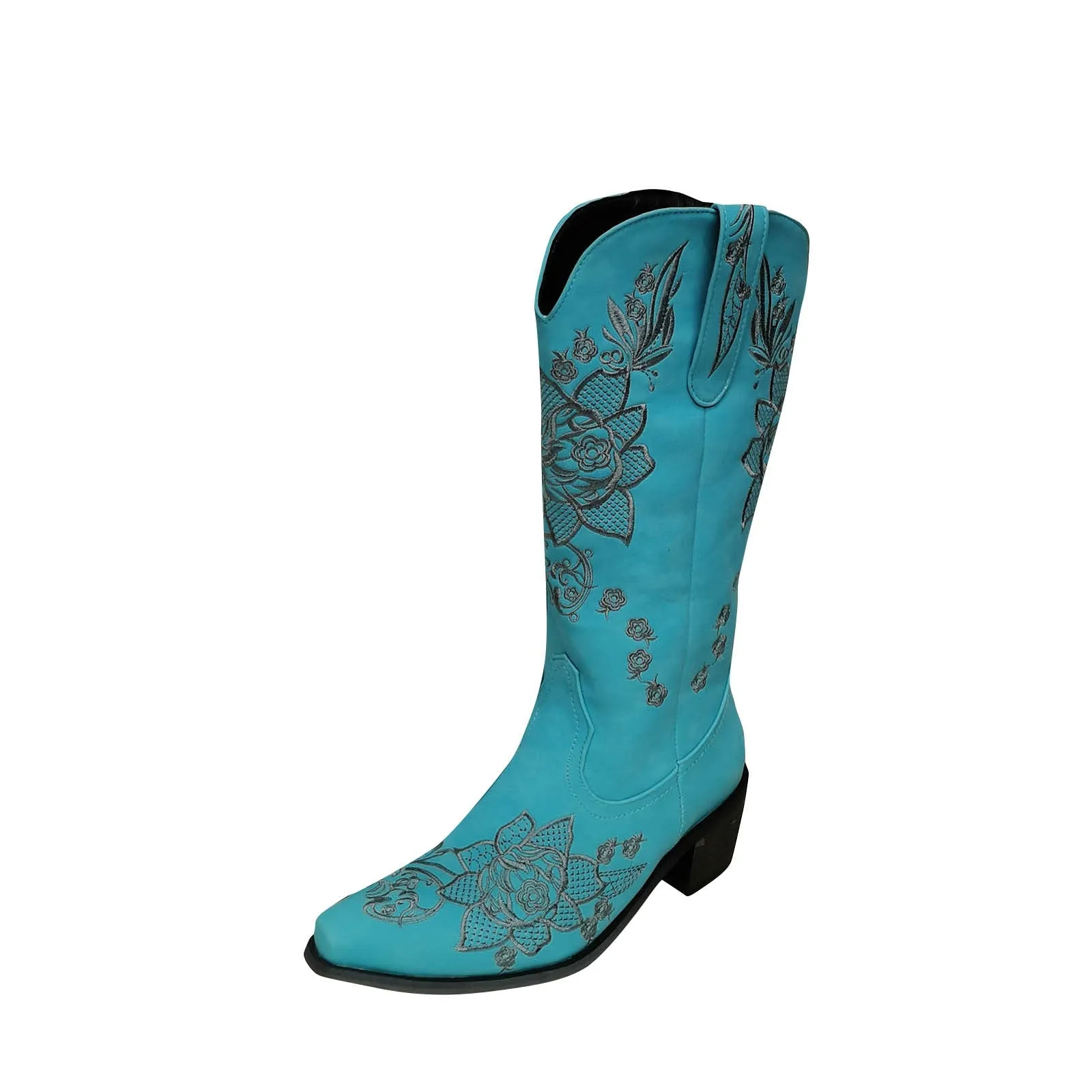 Knee-high High Tube Middle Heel Ladies Cowboy Boots