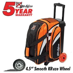 KR Strikeforce Cruiser Smooth Double Roller Orange White Black Bowling Bag