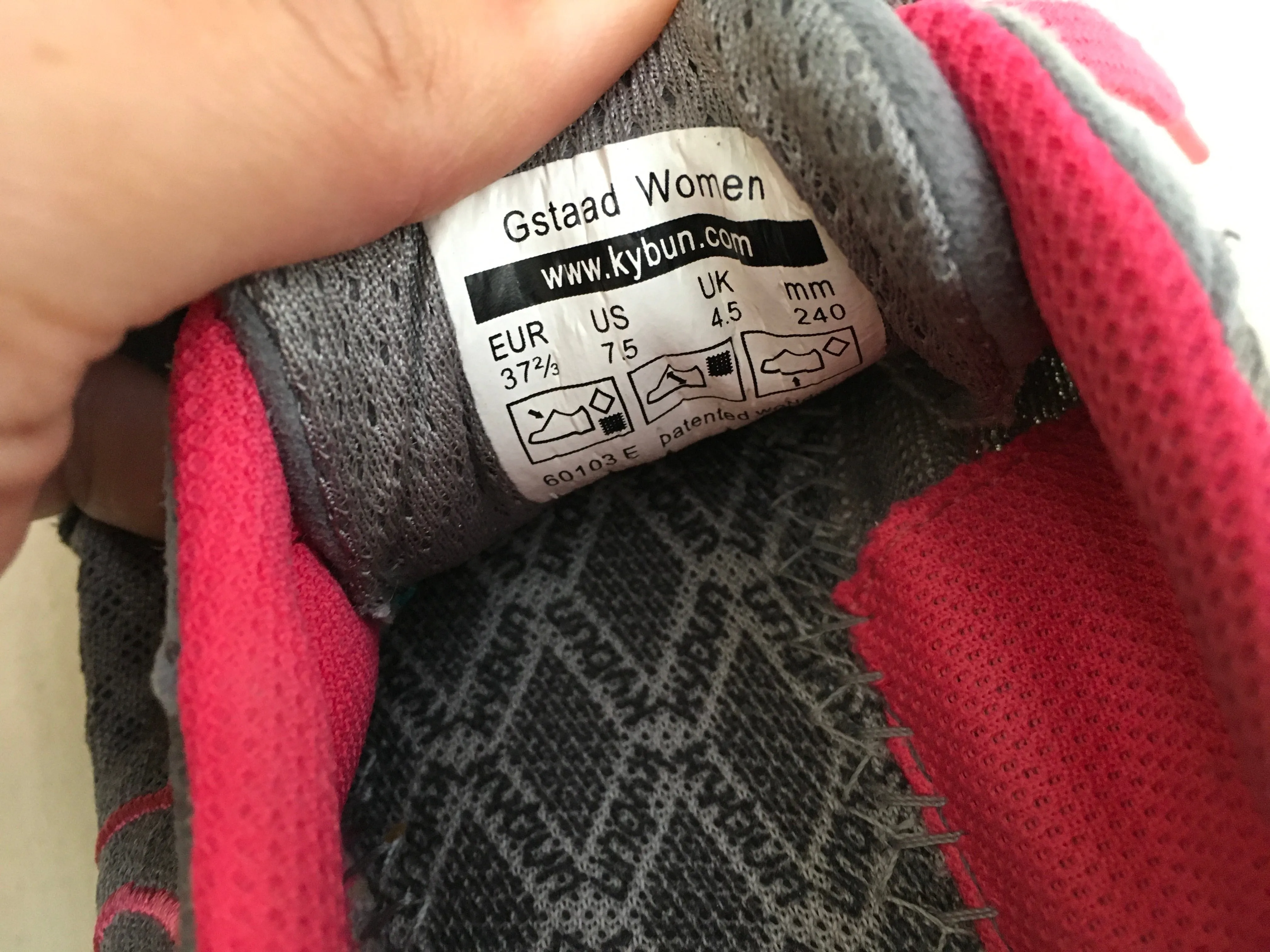 kybun Gstadt Grey Sneakers Trainers Shoes 37.5 UK 4.5 US 7.5 ladies