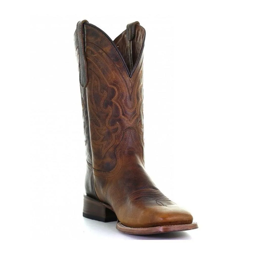 L5733-D Circle G brown western cowboy leather boots for men