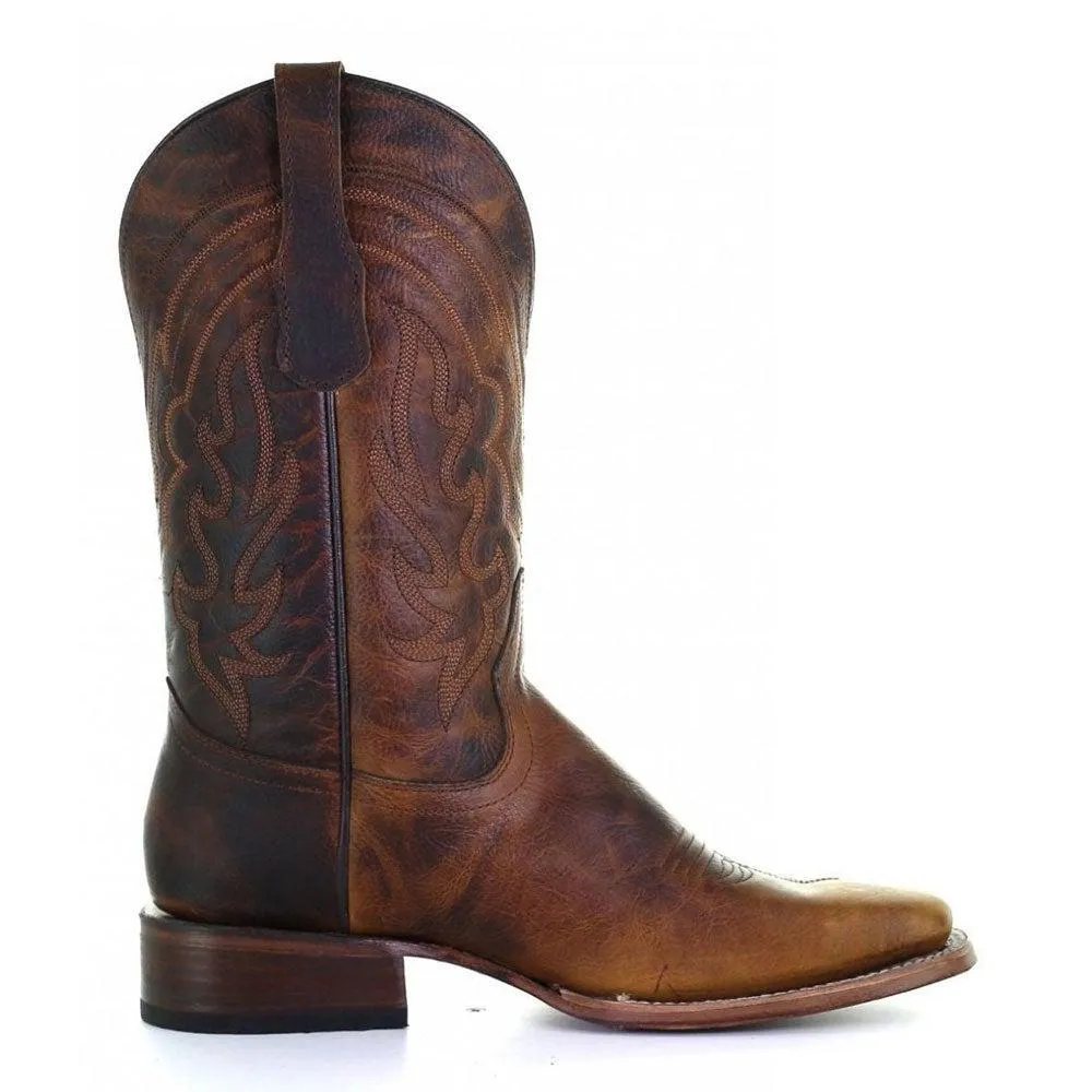 L5733-D Circle G brown western cowboy leather boots for men