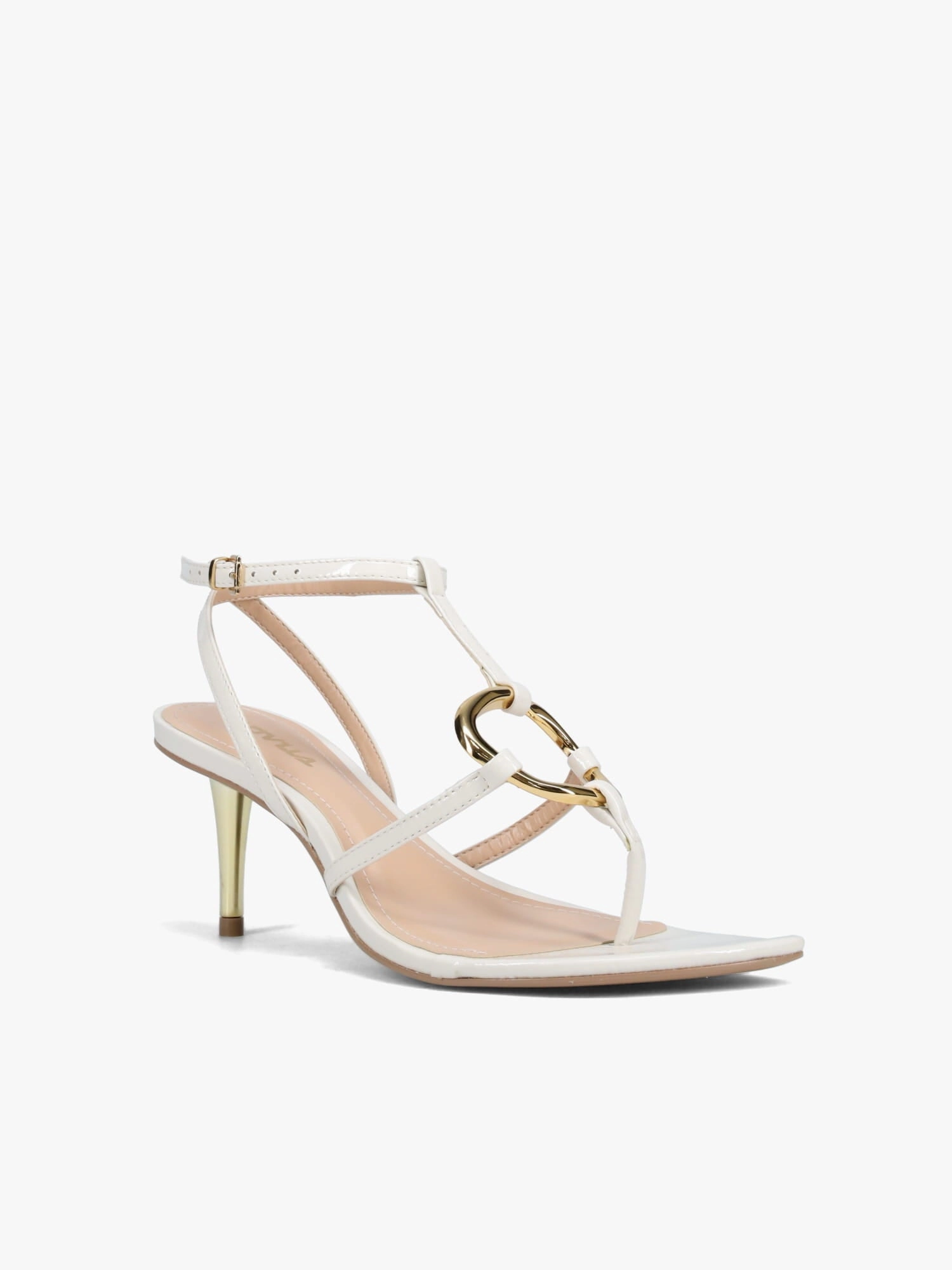 Lady Marfim Pat Leather Tropical Leaf