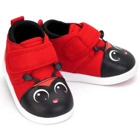 Ladybug Squeaky Toddler Shoes  | Red Crystal-Core Ladybug Squeaky Toddler Shoes  | Red Reinforced Seams