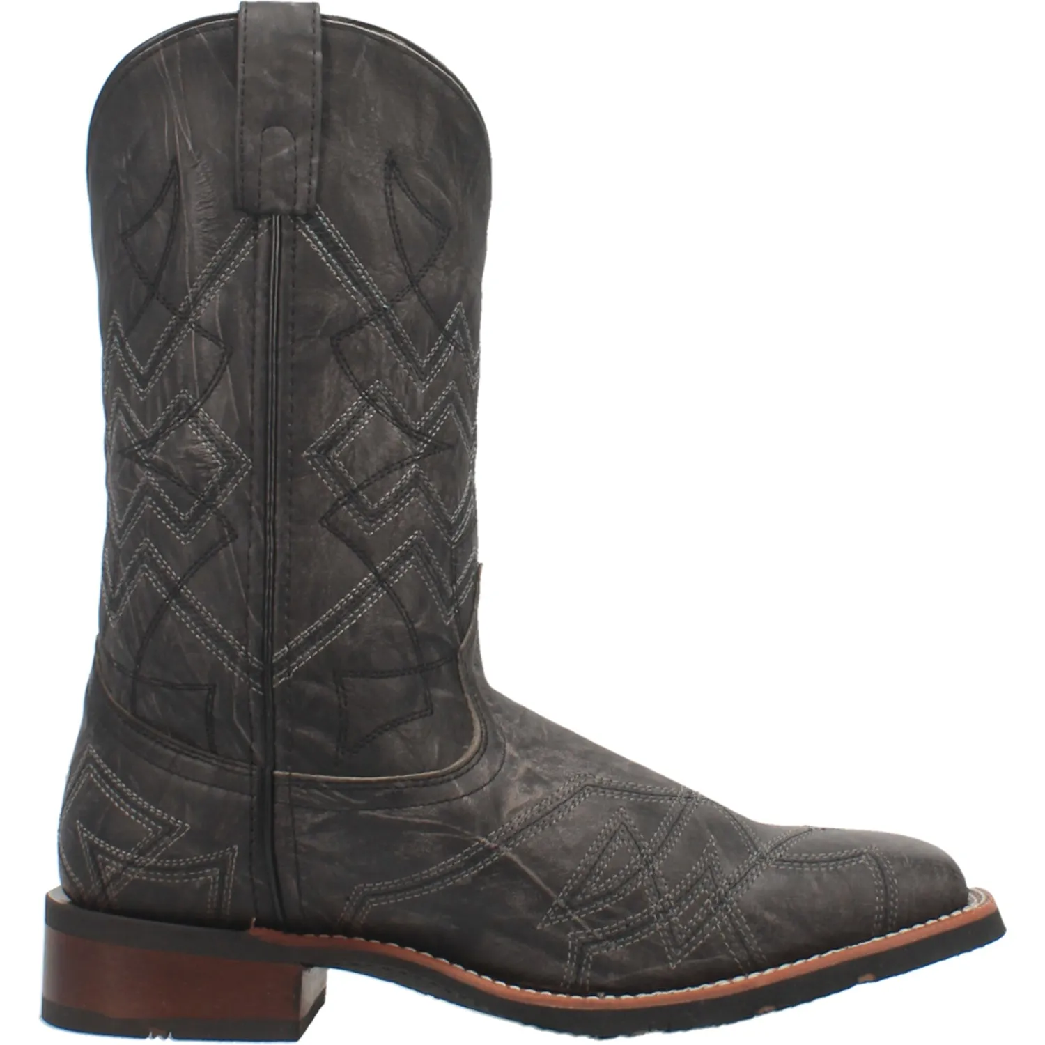 Laredo Mens Axel Cowboy Boots Leather Black 9 D