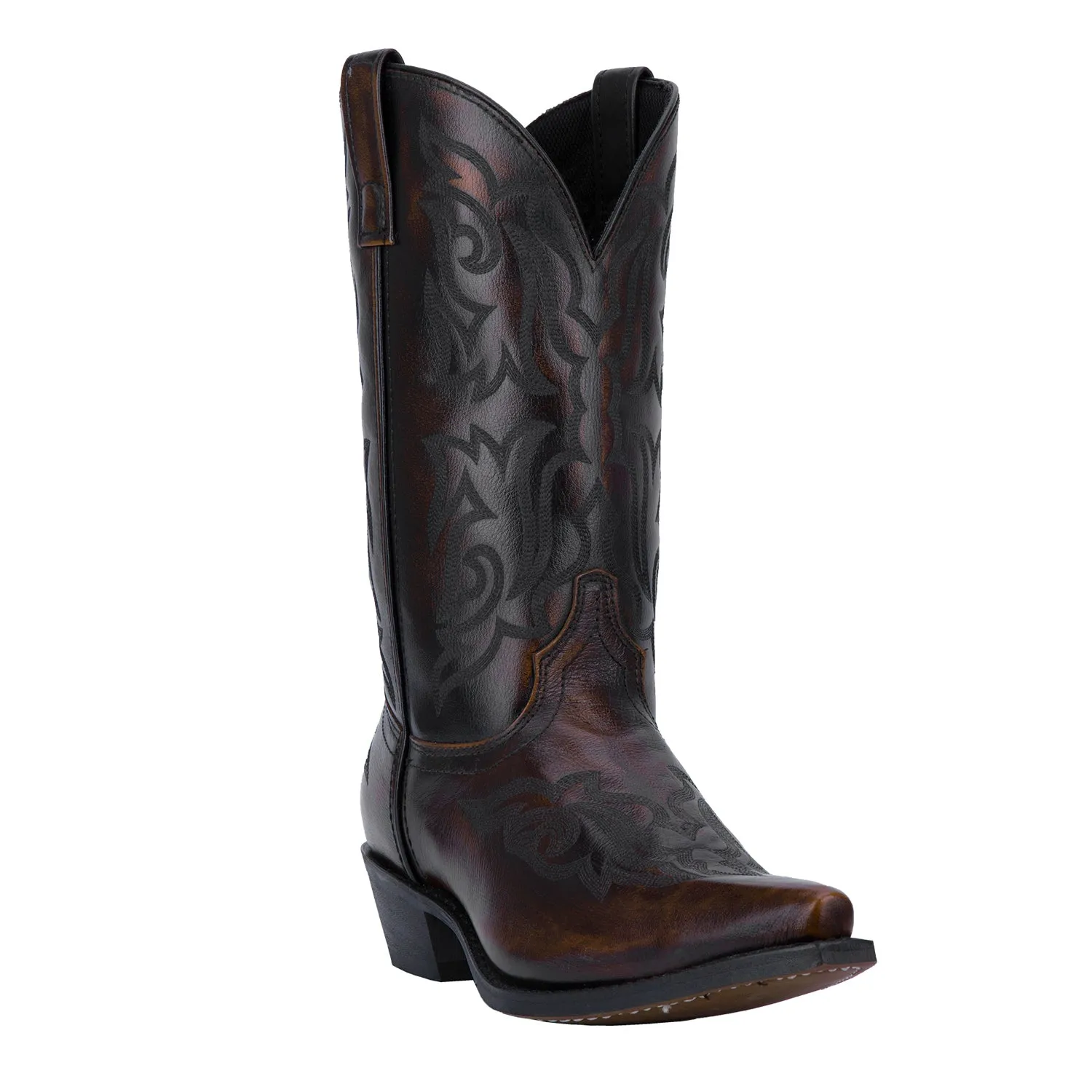 Laredo Mens Hawk Cowboy Boots Leather Burnished Gold 9 D