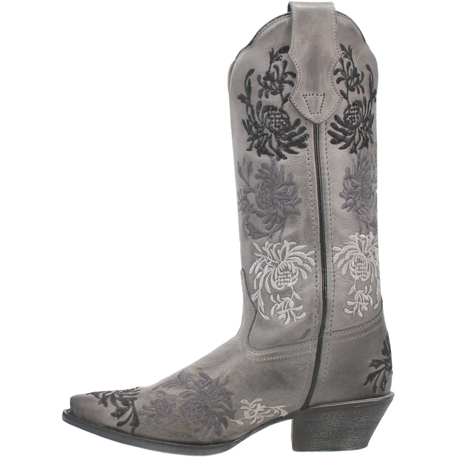 Laredo Womens Sylvan Grey Leather Cowboy Boots 7 M