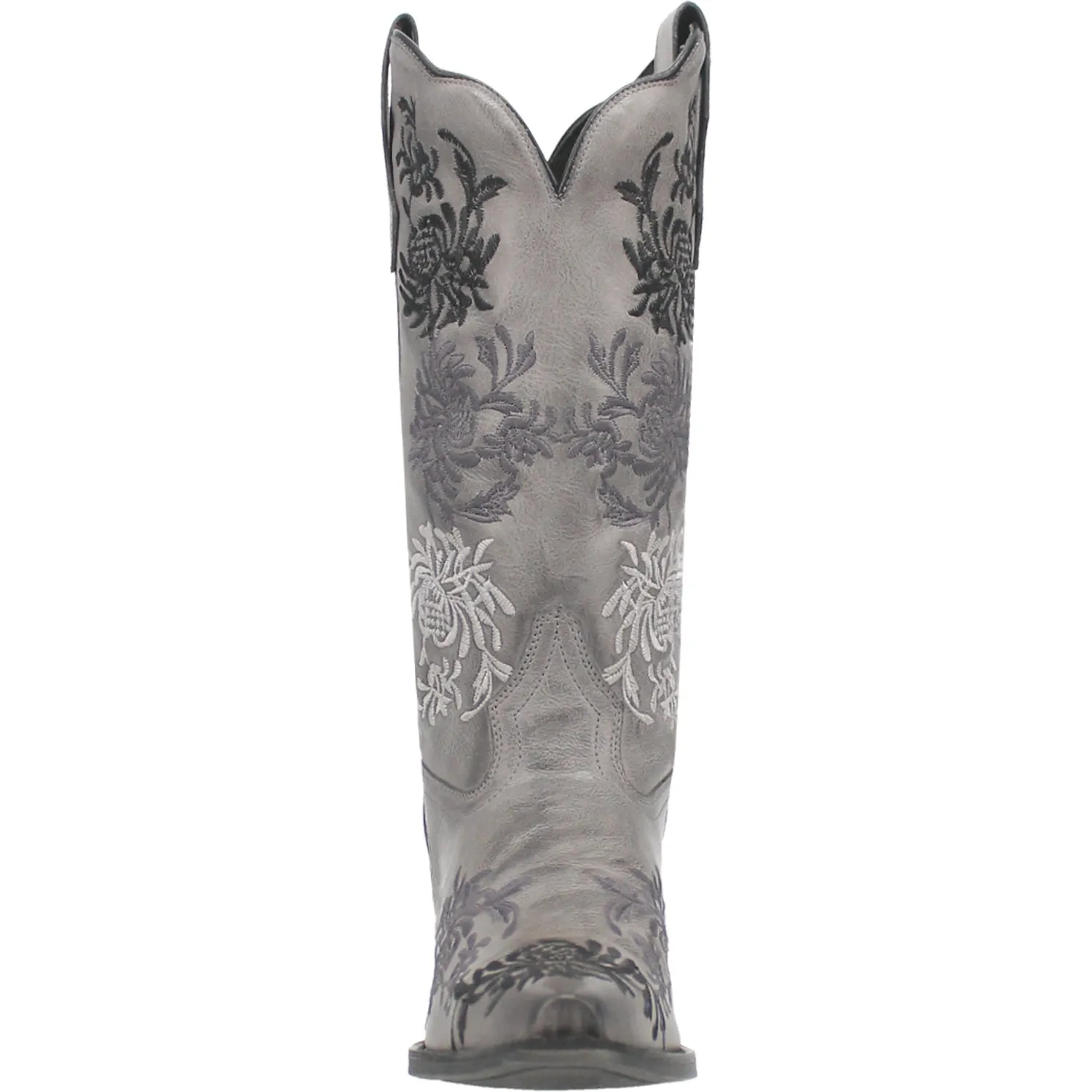 Laredo Womens Sylvan Grey Leather Cowboy Boots 7 M