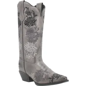 Laredo Womens Sylvan Grey Leather Cowboy Boots 7 M