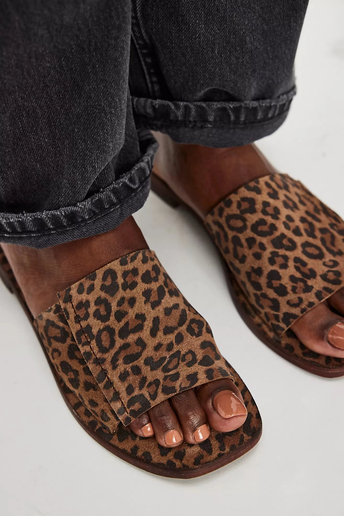 neon Impact Absorption Core Free People Verona Slide Sandal - Leopard