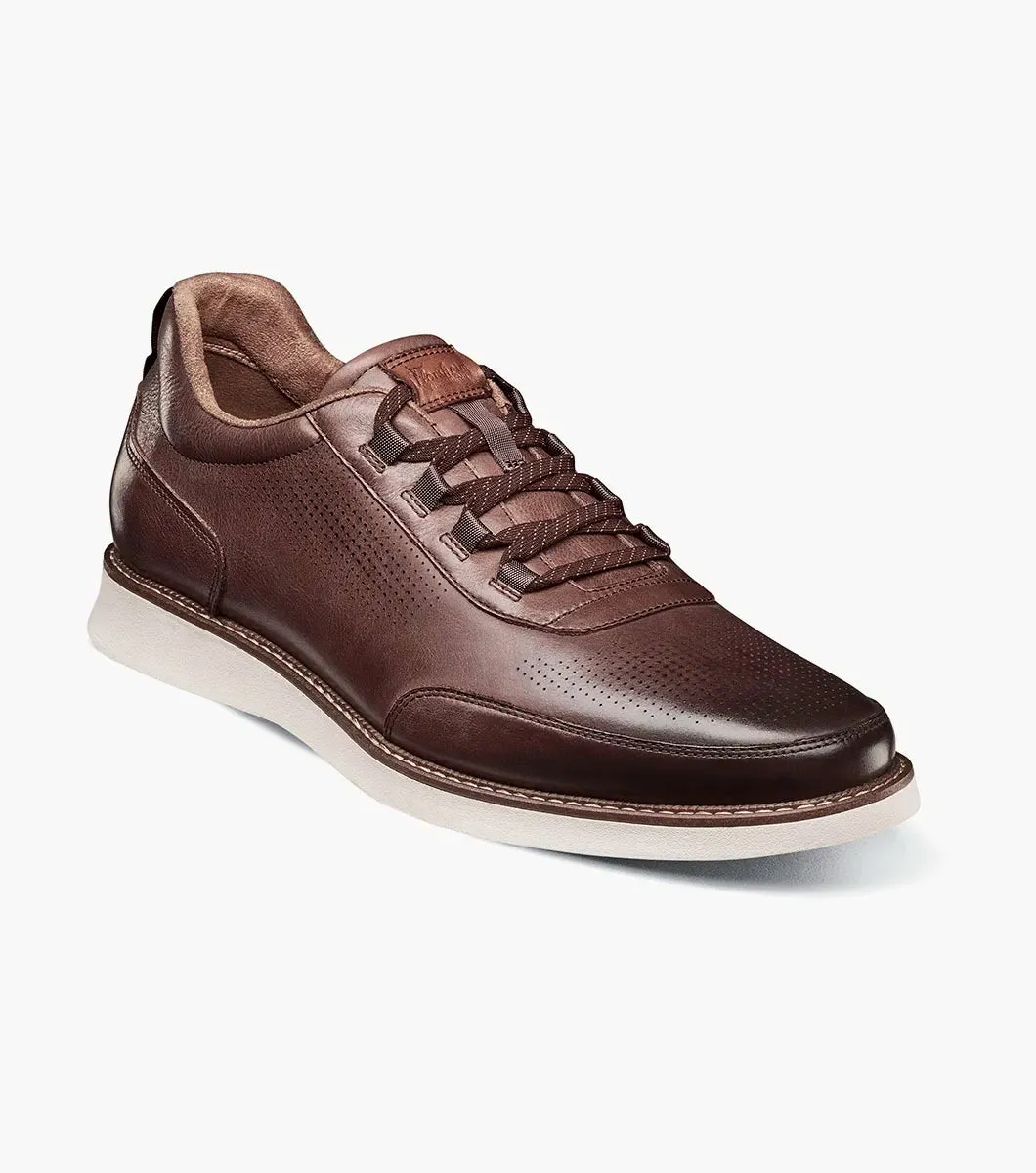 Nubuck Launch Elastic Lace Slip On-Brown | Florsheim