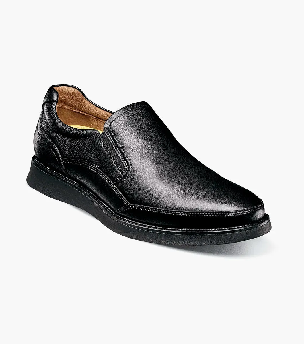 Ultimate materials Formal Look Launch Moc Toe Slip On-Black | Florsheim