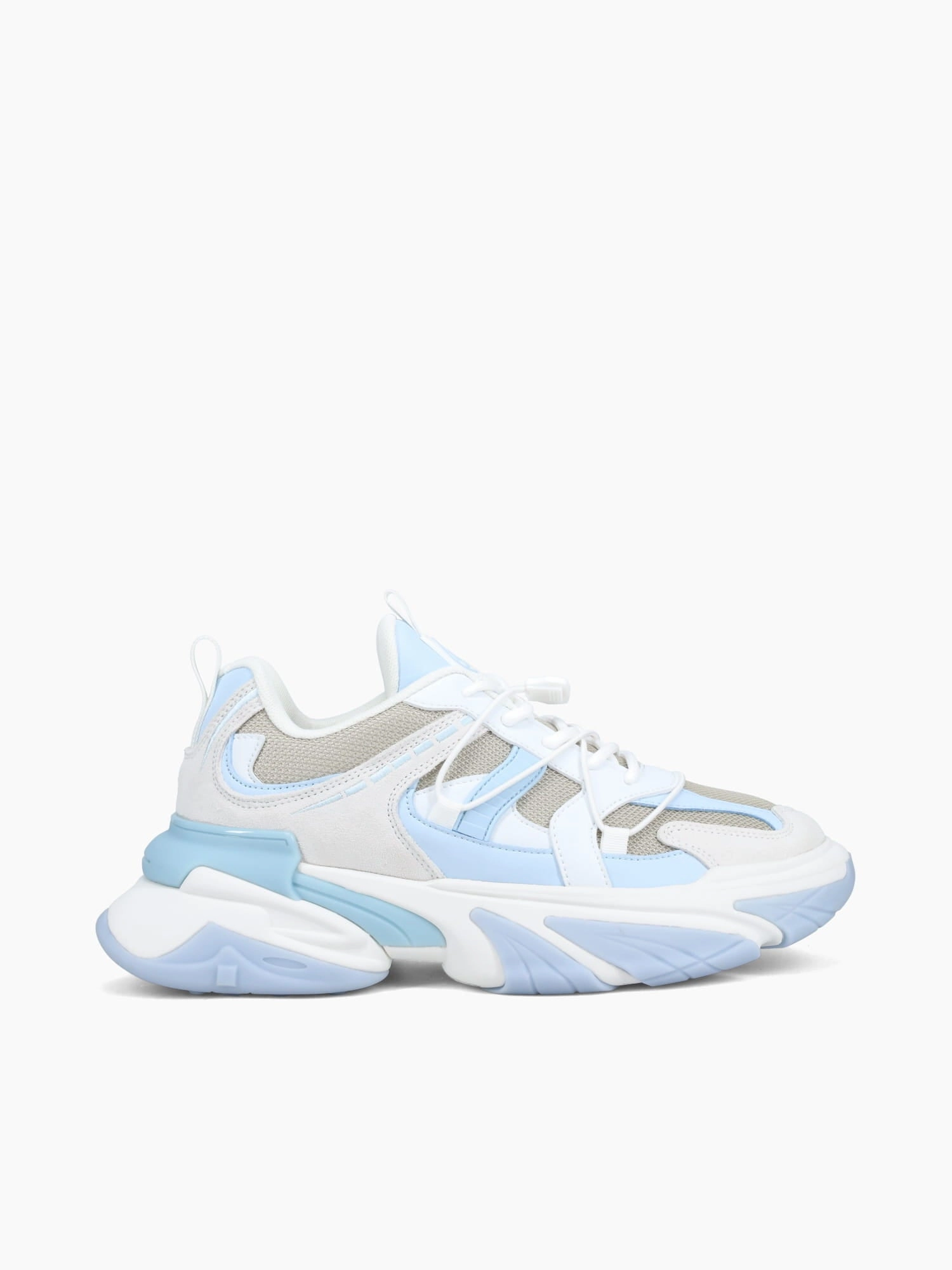 Dragon Lt Blue Beige suede Mesh Steady walk Shock Padding