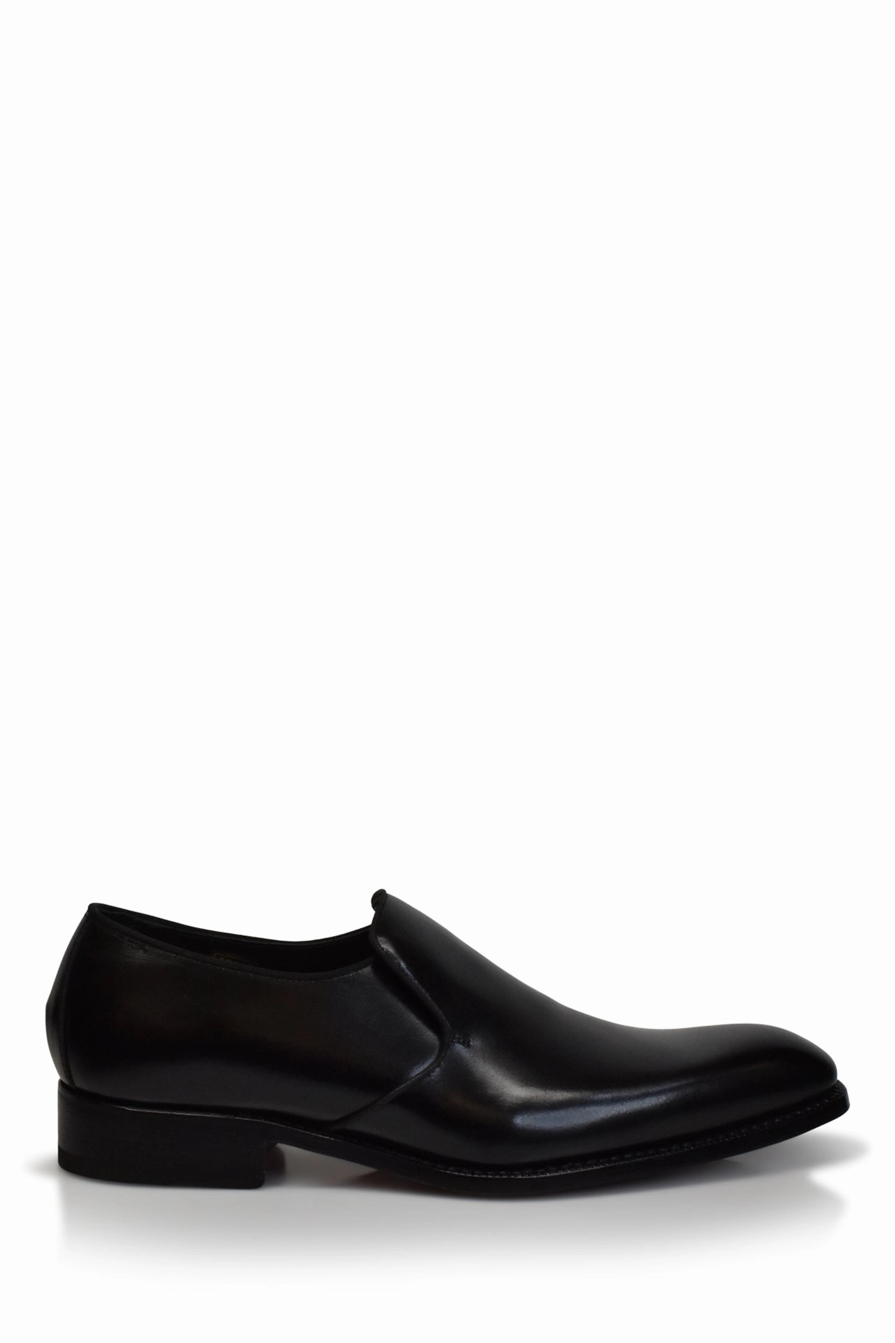 Leather Puccini Formal Slip-On Shoe in Black Smart Choice ComfortPadding