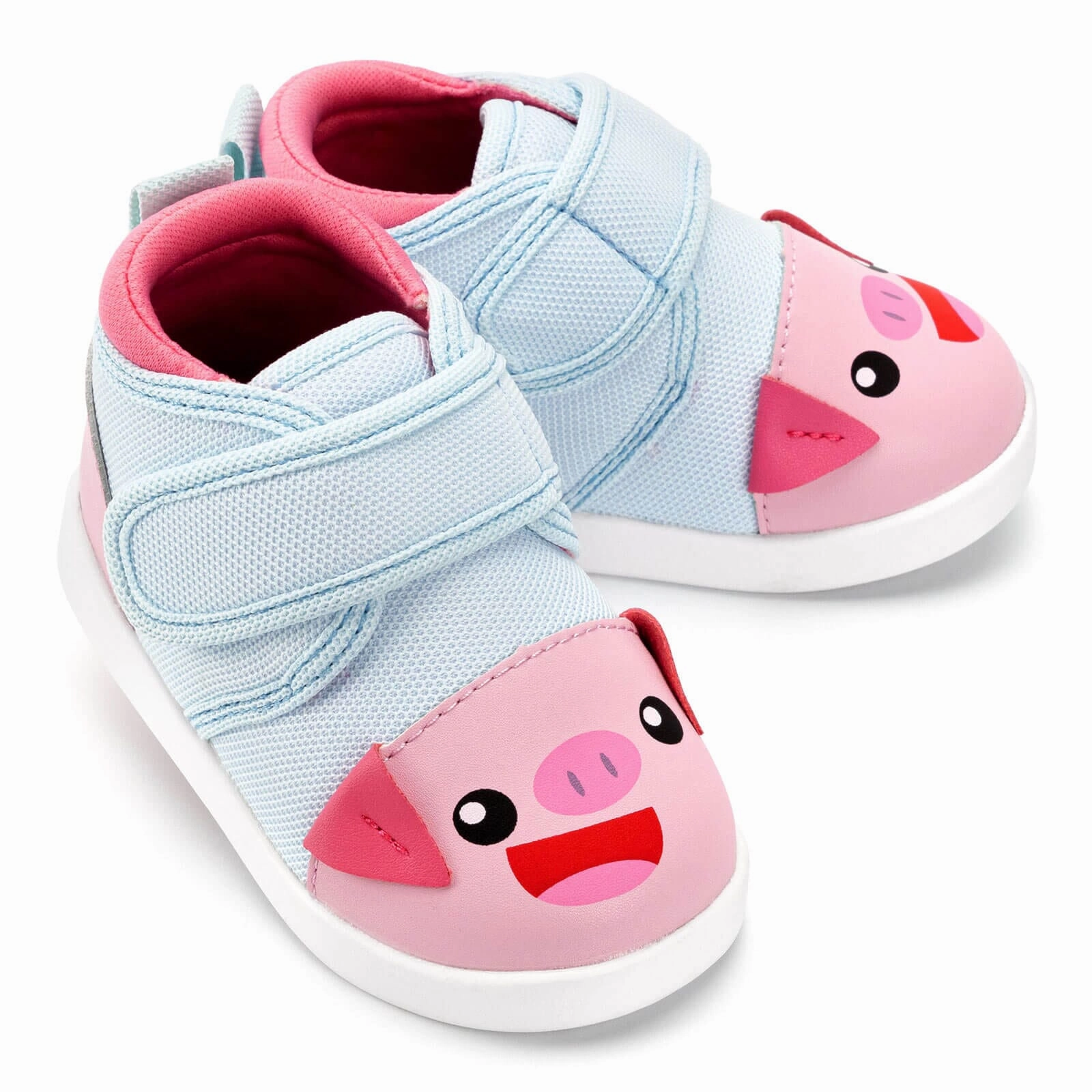 Quick Motion Cute Pig Squeaky Toddler Shoes  | Pink/Blue