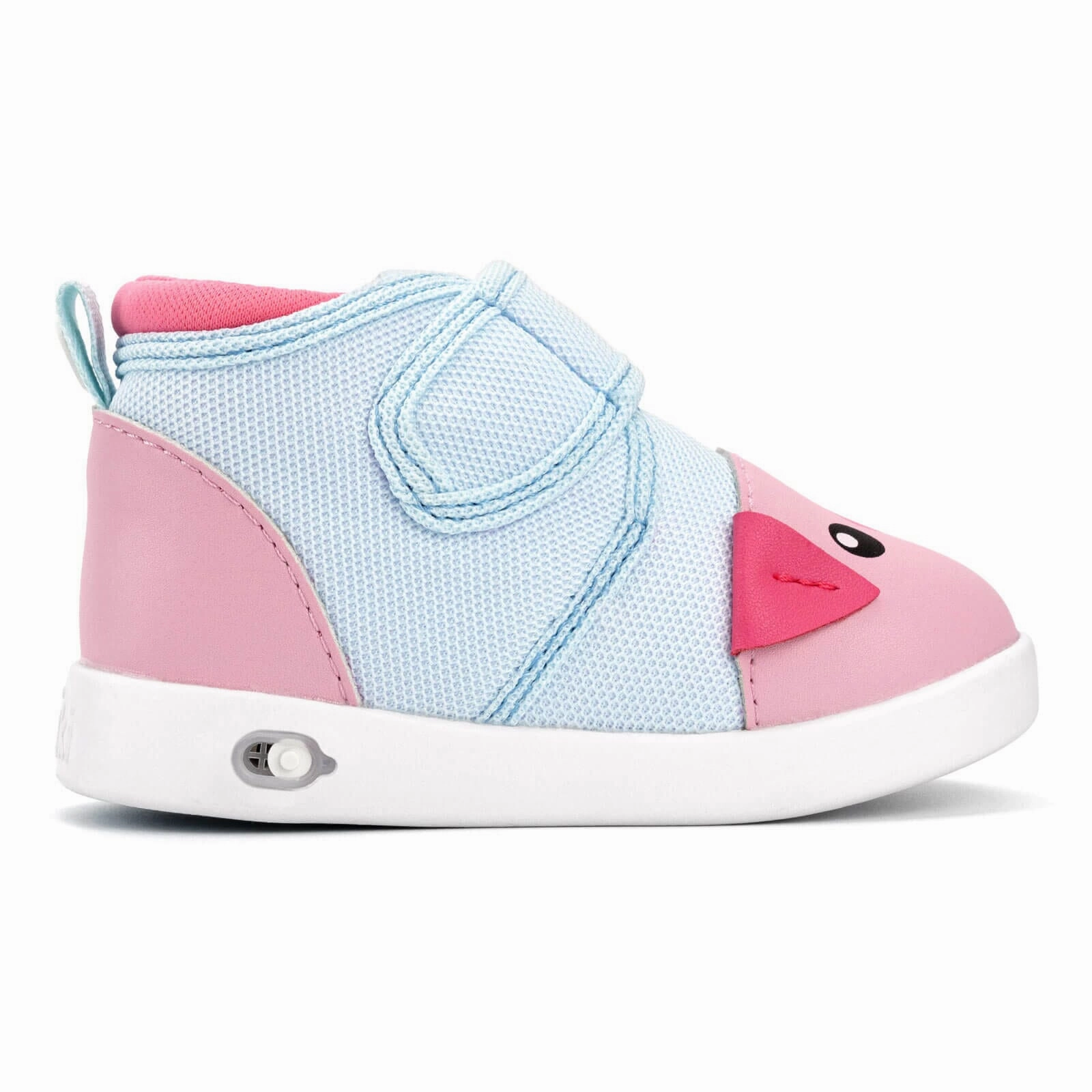 Cute Pig Squeaky Toddler Shoes  | Pink/Blue Step Tall